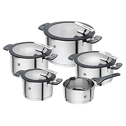 ZWILLING Simplify 5-Piece Stainless Steel Pot Set Cover