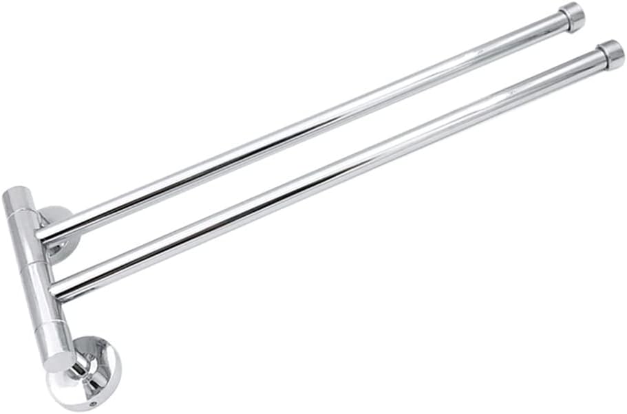 FMURY Bathroom Towel Rack 360 Degree Rotatable Towel Holder Space Steel Towel Hanger Kitchen Shelf