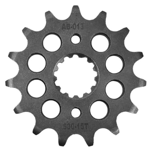 AHHQD Piñón Delantero de 15 Dientes Compatible con VZ800, Marauder800, GSF650, GSF650S, GSXR750, GSX750, GSF1200, Cadena 530, Engranaje de transmisión de Motocicleta.