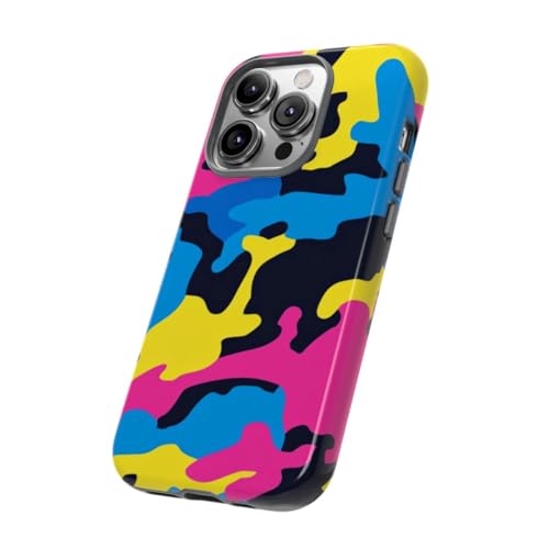 Coque rigide iPhone 14 Pro rose fluo ajustée anti-rayures