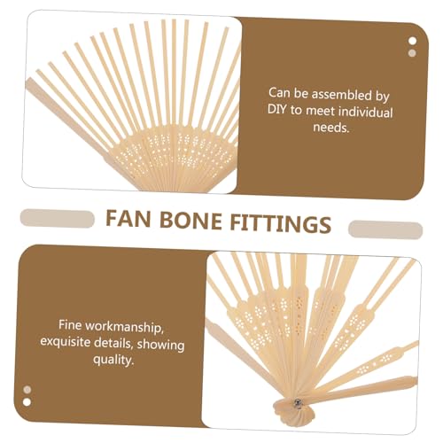 OSALADI Tragbarer Fächerrahmen Bamboo Klappbarer DIY Handfächer Rahmen Für Bastelprojekte Hochzeit Event Dekoration 8.27X0.79X0.39 Zoll