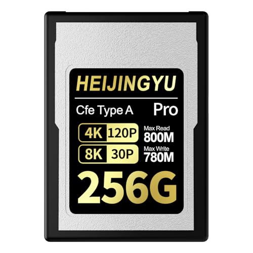 HEIJINGYU 256GB CFexpress Type A \[J[h vtFbViO[h ő800MB/b̓ǂݎ葬x 780MB/b̏ݑx 4K 120P 8K 30P \j[ Alpha & FXJp