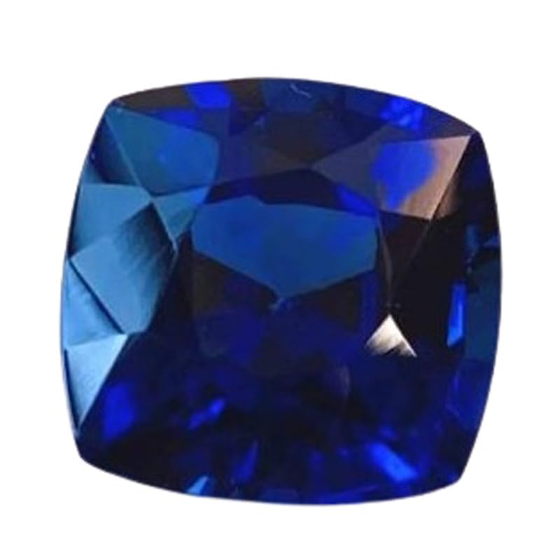 Saphir bleu naturel pour fabrication de bijoux, pierre en forme de coussin 10x10mm