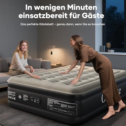OlarHike Luftmatratze Selbstaufblasend, Luftbett Gästebett, Aufblasbares Matratze Zelt Sofa, Luftbett 2 Personen, Selbstaufblasbare Luftmatratze für Camping oder Heimgebrauch - 200 x 140 x 46 cm