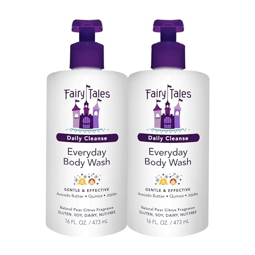Fairy Tales Daily Cleanse Kids Body Wash | Kids Soap With Gentle Clean Natural Ingredients | Sulfate Free Silicone Free Body Wash for Boys and Girls - 16 oz. (2 Pack)