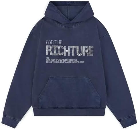 RICHTRUE Oversized Blings Graphic Hoodies Y2k Hoodies Cute Preppy Pullover Unisex Hoodie Sweatshirts Hooded Culture Hoodie