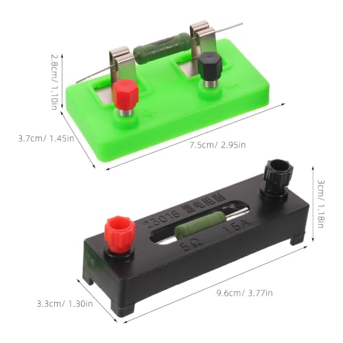 Amosfun Fixed Resistor Experiment Board 4pcs with 5ω 10ω 15ω Ohm Resistances Featuring Interactive Demonstrations and Quick Setup with Insulated Plastic for Electricity Experiment Kit - Image 2