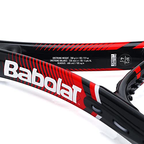 Raquete de Tênis Babolat Falcon 280g Preta Vermelha e Branca-l3