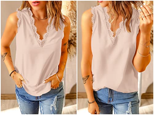 lime flare Sexy Summer Lace Trim Sleeveless Cami Tank Tops Dressy Camisole