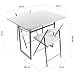 Versa 19840050 Mesa Plegable con Dos sillas Brenna con Respaldo para Cocina,...