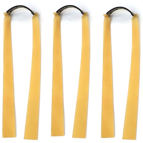 RALSPEC 3 x Replacement Flat UK Slingshot Power Bands 1.5mm Natural Latex Catapult Rubbers Hunting Band Elastics Catapults for Adults