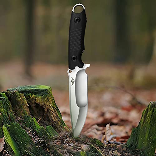 KOMWERO Jagdmesser Feststehende Klinge aus einem Stück D2 Stahl mit G10 Griff, Kydex Scheide, Scharf Messer… – Bild 6
