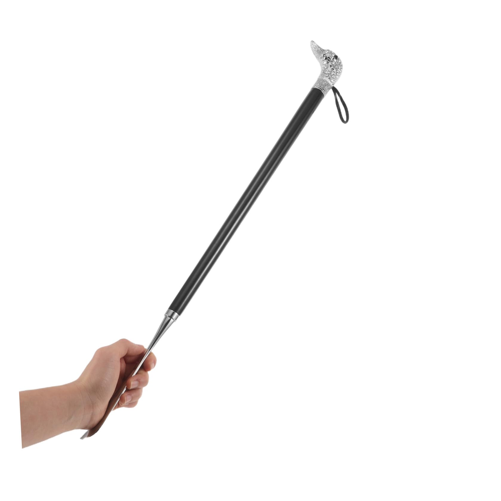 Ipetboom Calzascarpe lungo Manico, Shoe Put On Helper, Metallo e Legno, Nero, 56cm, per Anziani e Donne in Gravidanza, per Vacanze e Viaggi di Lavoro