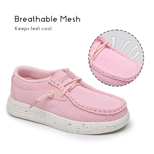 Image of Ahannie Kids Slip On Loafers, Boys Girls Casual Dress Shoes | Lightweight comfort,breathable,school or everyday wear