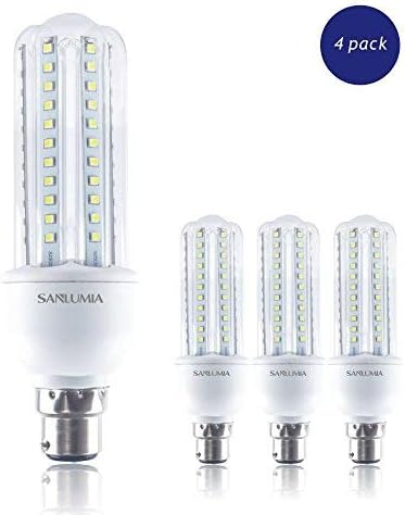 4 X Sanlumia LED Corn Light Bulb U shape 3U 11W 70W Equivalent nondimmable Bayonet cap (B22) Cool White 6000K Pendant shades