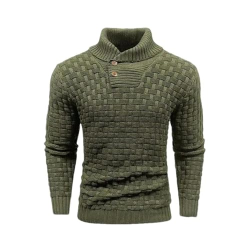 Men's Pullover Plaid Long Sleeve Knitted Warm Knitted Autumn and Winter Sweater