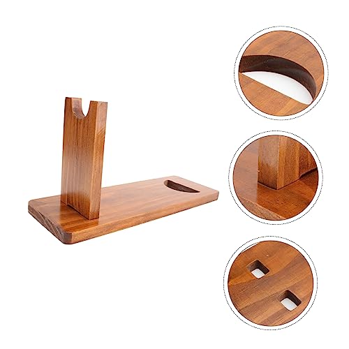 Soporte para botellas de vino rojo madera sólido 1pc miniatura 5
