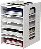 eascity Dokumentenablage A4 Beweglich Briefablage Ablagefächer PVC Schreibtisch Datei Organizer Papierablage Aktenaufbewahrung Ablagesystem Dokumentenhalter Schule (7 Ebenen)