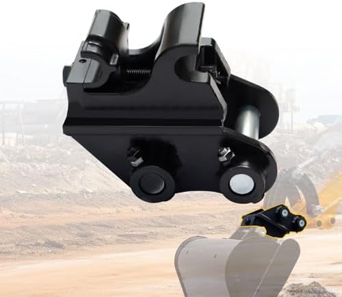DANWIWEE Mini Excavator Quick Coupler Attachments with 25mm Pins for Up to 3 Tons Tracked Excavator, Quick Connect & Attach for Mechanical Quick Change Hitch, Manganese Steel