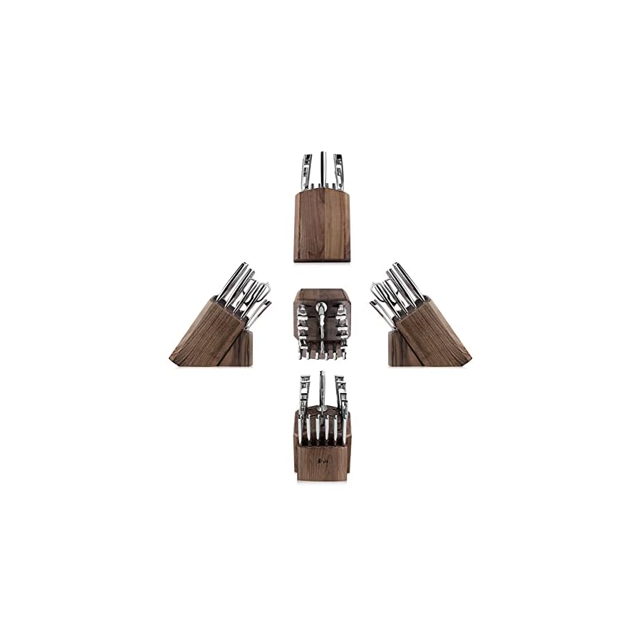 Cangshan N1 Series 1024784 German Steel Forged 17-Piece Knife Block Set, Walnut