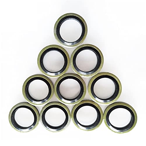GRESIK Metallgummi Flachdichtung Dichtungsscheibe Washer für M6 (10pcs)