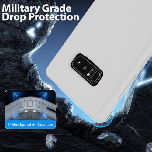 Image of LIRAMARK Liquid Silicone Soft Back Cover Case for Samsung Galaxy Note 8 (White)