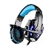 Produktbild Fulltime® Gaming Headset Kopfhörer mit Mikrofon 3.5mm on Ear Surround Sound Ohrhörer und Lautstärkeregelung für PS4 Xbox Laptop Tablet PS4 Mobile (Blau)