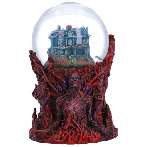 Nemesis Now Stranger Things Vecna Boule à neige motorisée – Sous licence officielle peinte à la main Maison Creel House à l'envers en verre résine à collectionner, 17,7 cm