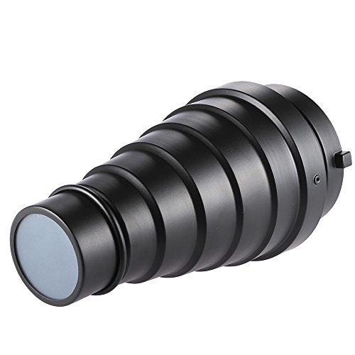 Metall-Konischer Snoot mit Wabengitter und 5-teiligem Farb-Set für Bowens Mount Studio Strobe Monolight Fotografie Blitz