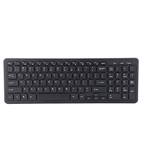 Sorand 2.4G Wireless Keyboard, 96 Keys Comfortable Typing Wireless USB Keyboard FN Media Keys 2.4G Wireless Keyboard Wired Keyboard USB Wireless Keyboard