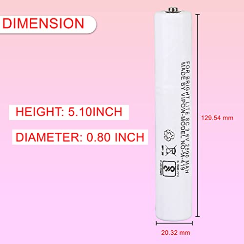 Image of KEBILSHOP 3.6 Volt-2500 MAH High Capacity Rechargeable Battery for Britelite Torch,Rechargeable Battery for Torch Light Color May Vary (3.6 Volt-2500 MAH)