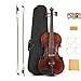 MV500 4/4 Violine für Anfänger - Vollständiges Starterset für Erwachsene mit Koffer, 2 Bögen, 2 Stegen, Saiten, Kolophonium & Pflegezubehör