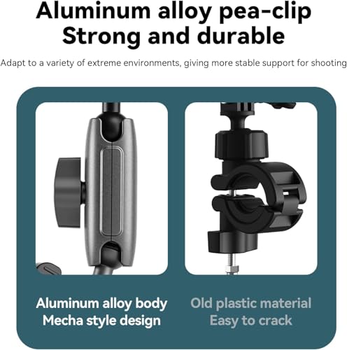Image of Action Pro Camera Clamp Handlebar Bike Mount 360 Double Ballhead Magic Arm with 1 /4 inch-20 Thread Compatible with Motorcycle Monitor Canon Nikon DSLR /GoPro /LED Lights /Ronin-M /Ronin MX /Freefly (Clamp)