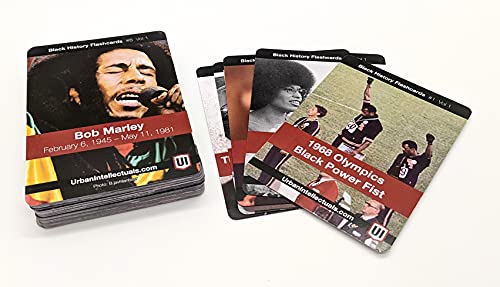 Urban Intellectuals Black History Flash Cards – Volume 1 – Education Resources – African American Heroes – Juneteenth – Black History Month – Cultural Holiday Card Game – Trivia Games And Gifts #TOP4