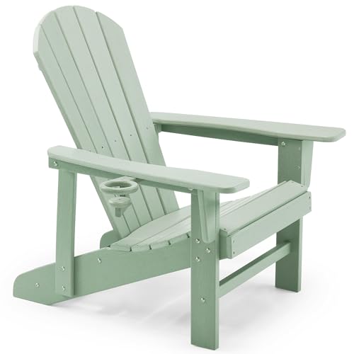 VonHaus Sage Green Adirondack Chair - Outdoor Fire Pit Chair for Garden, Terrace, Patio & Balcony -...