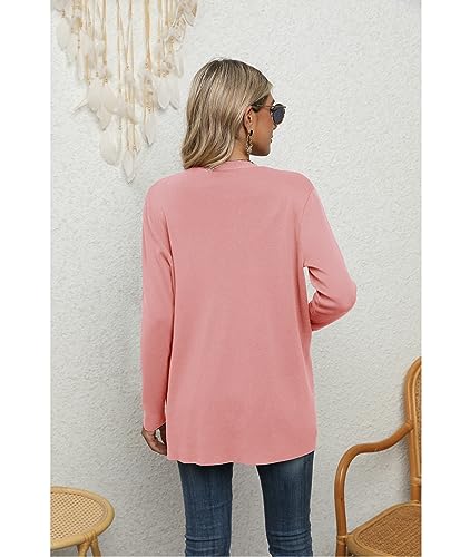 Yommay Cardigan for Women Loose Casual Lightweight Ladies Long Sleeve V-Neck Knitted Sweaters with Pockets - Image 6