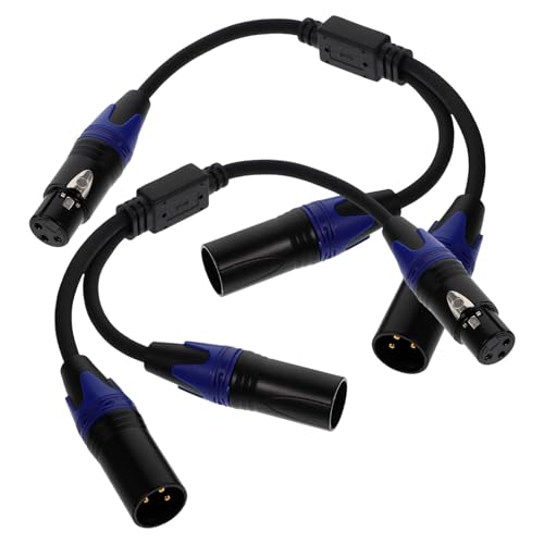 Câble répartiteur XLR anti-interférence en nylon tressé bleu pour micro