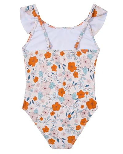 Century Star Girls Toddler Cute One Piece Swimsuits Bathing Suit Little Kids Swimwear Quick Dry Ruffle Floral2