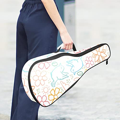 Housse pour ukulélé avec fleurs et oiseaux colorés pour concert soprano ténor 58,4 cm 10 mm d’épaisseur - Les Beatles, Paul McCartney, John Lennon, RIngo Starr, George Harrison Housse pour ukulélé avec fleurs et oiseaux colorés pour concert soprano ténor 58,4 cm 10 mm d'épaisseur – Image 7