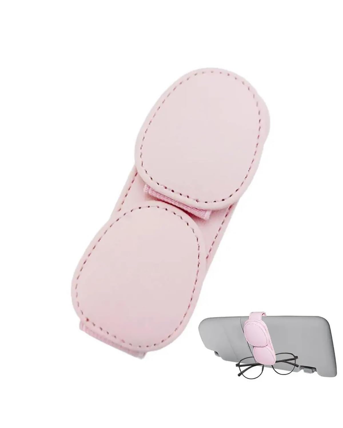 Sonnenbrillenhalter Auto-Sonnenblenden-Brillenhalter-Clip Kfz-Brillenhalterung Aufhänger Universal-Fahrzeug-Sonnenbrillen-Aufbewahrungsclip Zubehör für Auto-Sonnenbrillenhalter (Pink)
