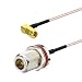 3-Pack SMA Male Right Angle to N Type Female Bulkhead RG316 Pigtail Cable 30cm