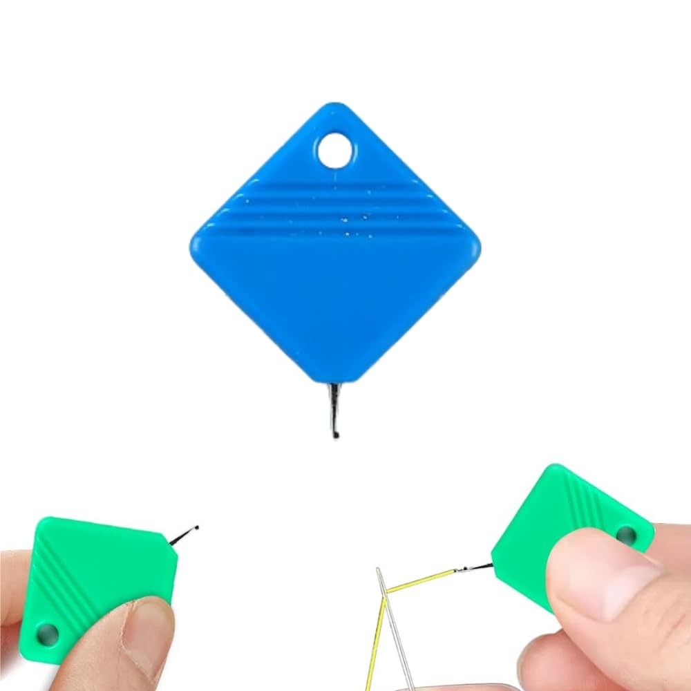 Automatic Needle Threaders for Hand Sewing, 2025 Upgrade Embroidery Floss, Sewing Machine Needle Threader, Sewing Supplies Tool, Fits All Needle Sizes (1, Blue)