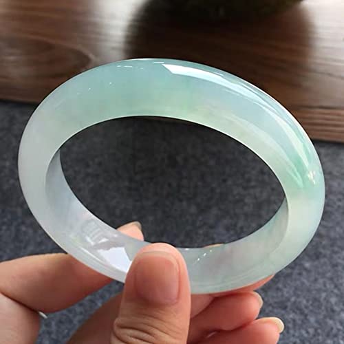 Bracelet en jade naturel translucide haut de gamme, jonc de prestige 54-62 mm - 5