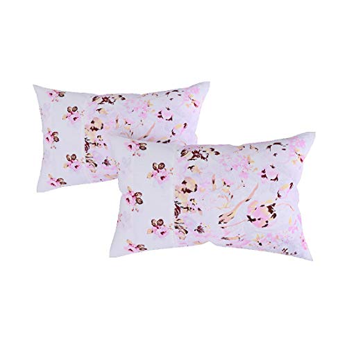 Image of Swayam Pure Cotton Double Bedsheet with 2 Pillow Covers | Size 90 x 100 inch | 160 TC | Floral Design | Soft Breathable Bed Sheet | Comfortable & Durable for Bedroom - Pink