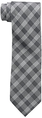 Calvin Klein Men's Schoolboy Glenn Plaid Tie, Black, One Size