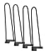 Revel/Kira Home 16" Industrial/Mid-Century Metal Hairpin Table Legs, Hammered Black Finish, Set of 4