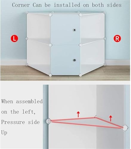 Image of Mevigo Plastic Wardrobe for Kids and Baby-Cupboard for Clothes, Almirah for Clothes, Baby Collapsible Wardrobe, Multi-Purpose Kids Storage Rack for Home Books,Toy,Living Room (Blue-HE2, 4+3- Door)