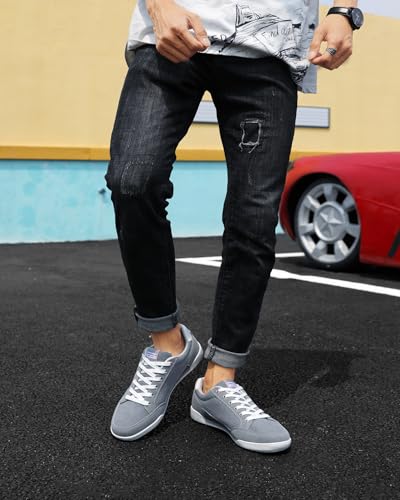 Image of ARRIGO BELLO Mens Casual Shoes Fashion Sneakers Breathable Comfort Classic Lace-Up Low Top Walking Shoes