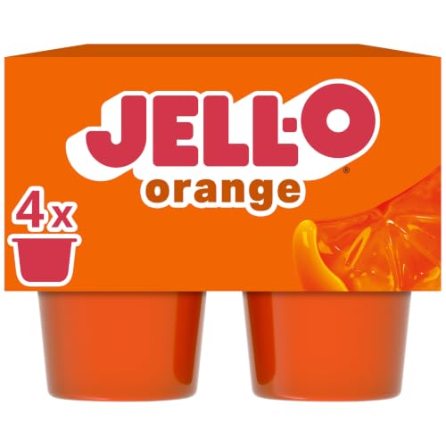 Jell-O Gelatin Snack Cups, 4 ct, Original Orange, 6 oz