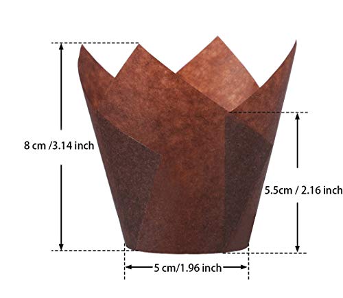 Sinrier 200 Count Tulip Baking Cups Cupcake Muffin Liner For Weddings, Birthdays, Baby Showers, Colourful And Natural（Ten Color） #TOP1